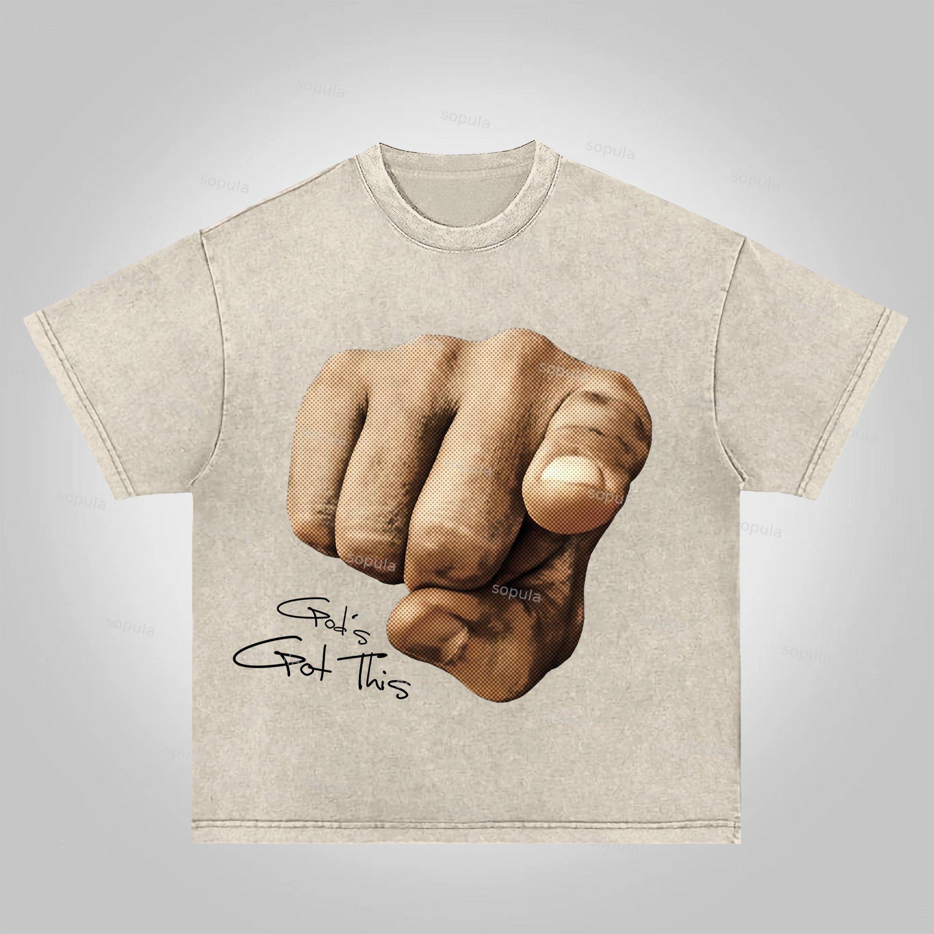 Sopula You Need Jesus Graphic Acid Wash T-shirt Product Image