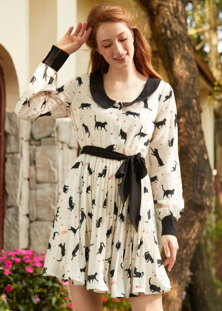 Simply Sublime Fit & Flare Pleated Dress Product Image