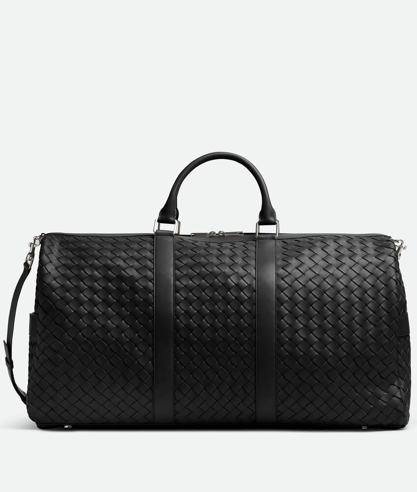 Men's Large Intrecciato Duffle in Black Product Image