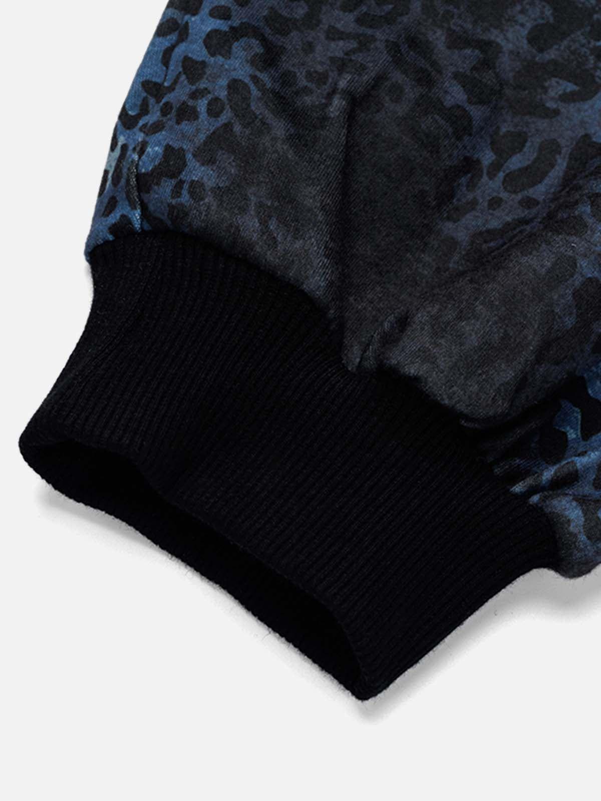 Aelfric Eden Boxy Leopard Print Rhinestone Hoodie Product Image