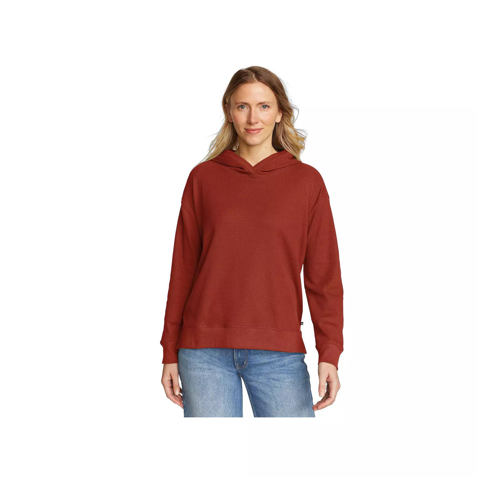 Women's Eddie Bauer Pullover Thermal Hoodie, Size: Medium, Deep Brown Product Image