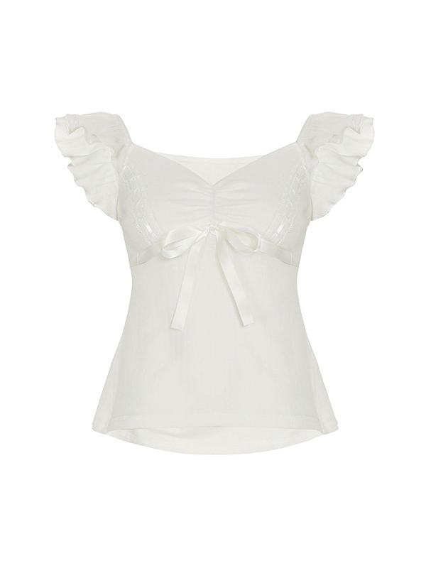 Bow Tie Sleeves Tank Top Product Image