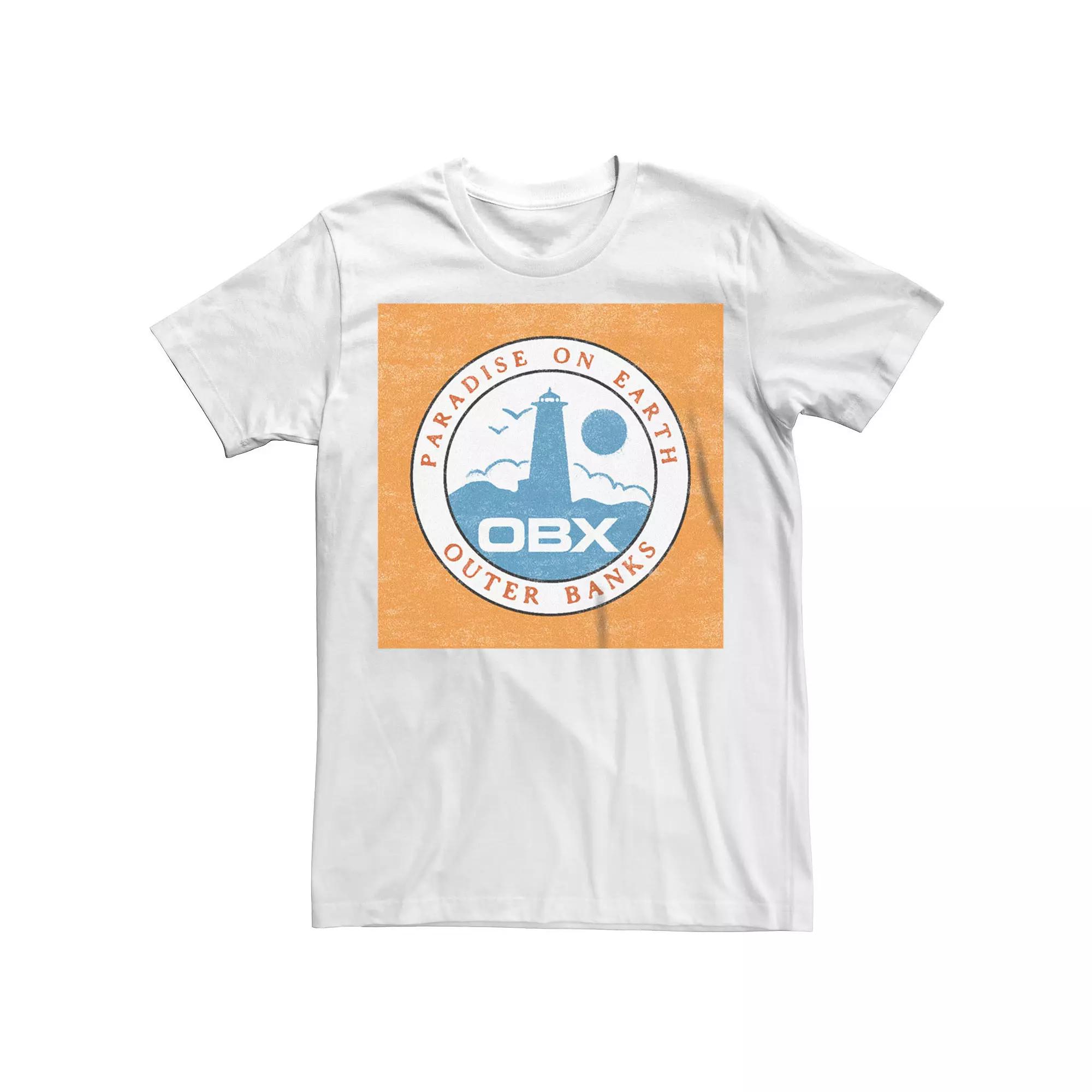 Men's Outer Banks Paradise On Earth Lighthouse Badge Graphic Tee,  Product Image