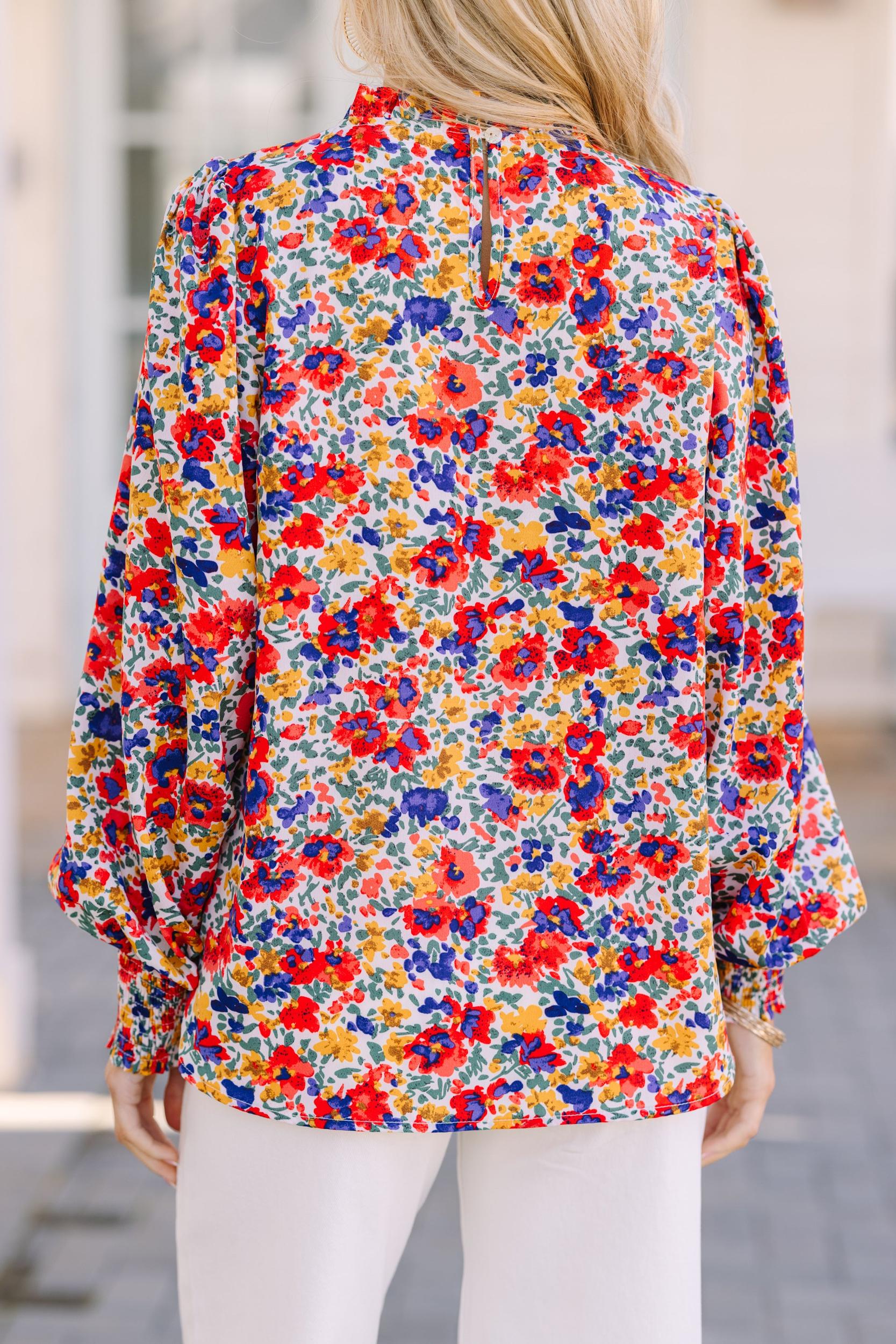 Can't Change White Floral Blouse Female Product Image