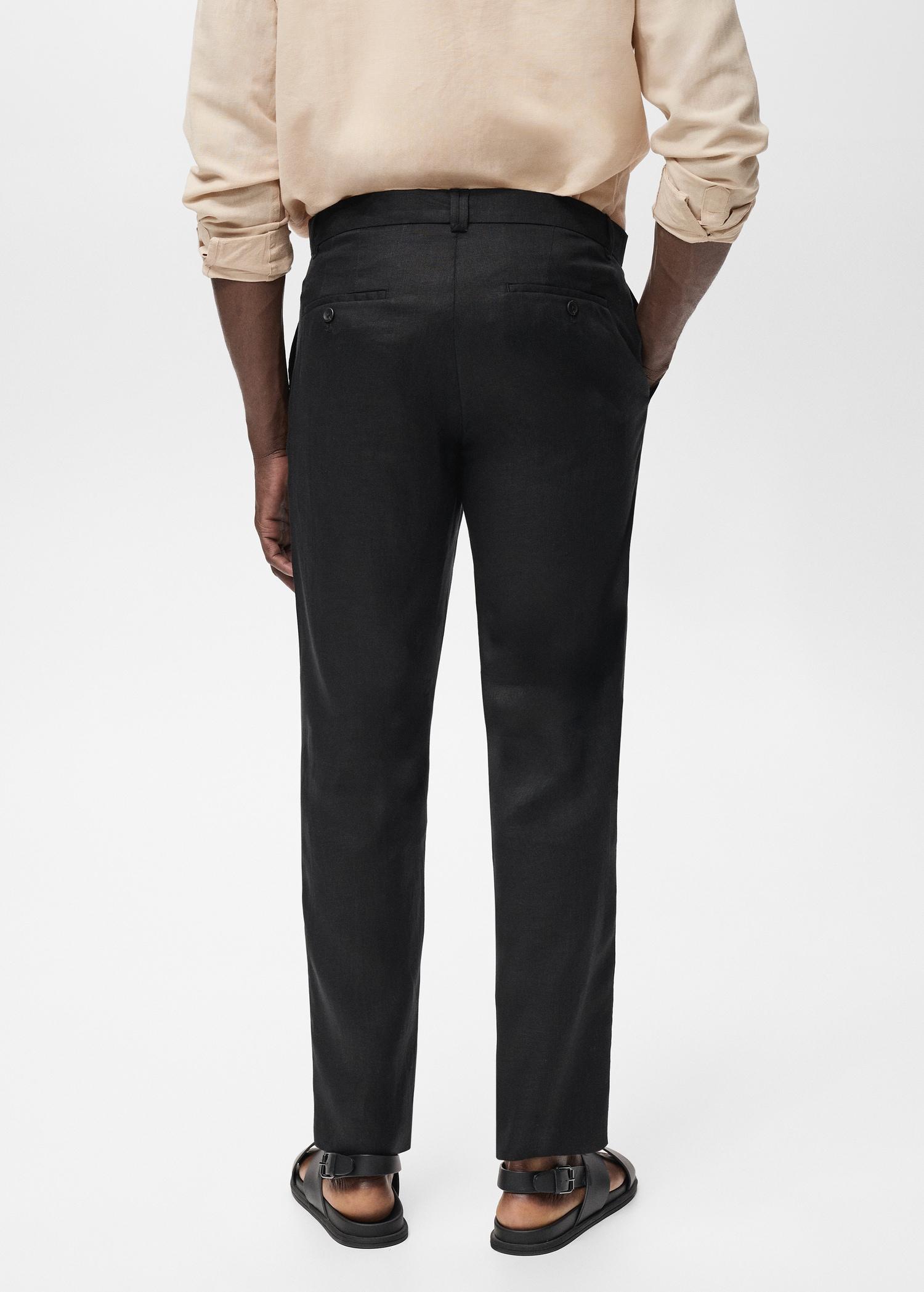 Slim-fit 100% linen pants - Men | MANGO USA Product Image