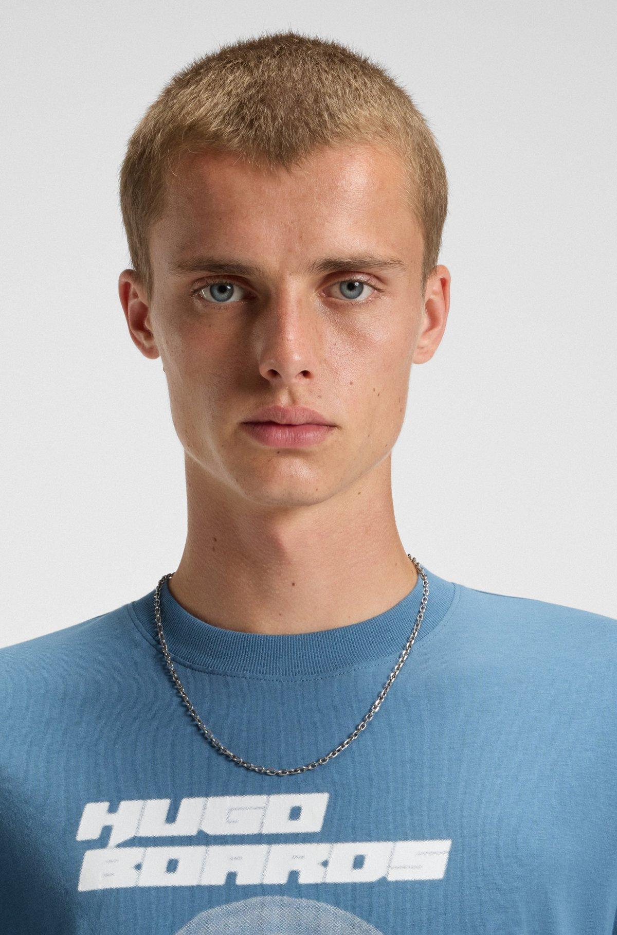 Cotton-jersey top with mixed-print artwork Product Image