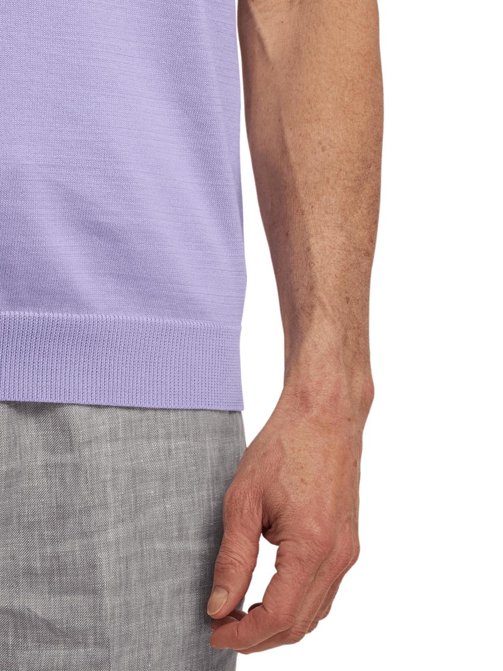 Supima Cotton Crew Neck Sweater - Lavender Product Image