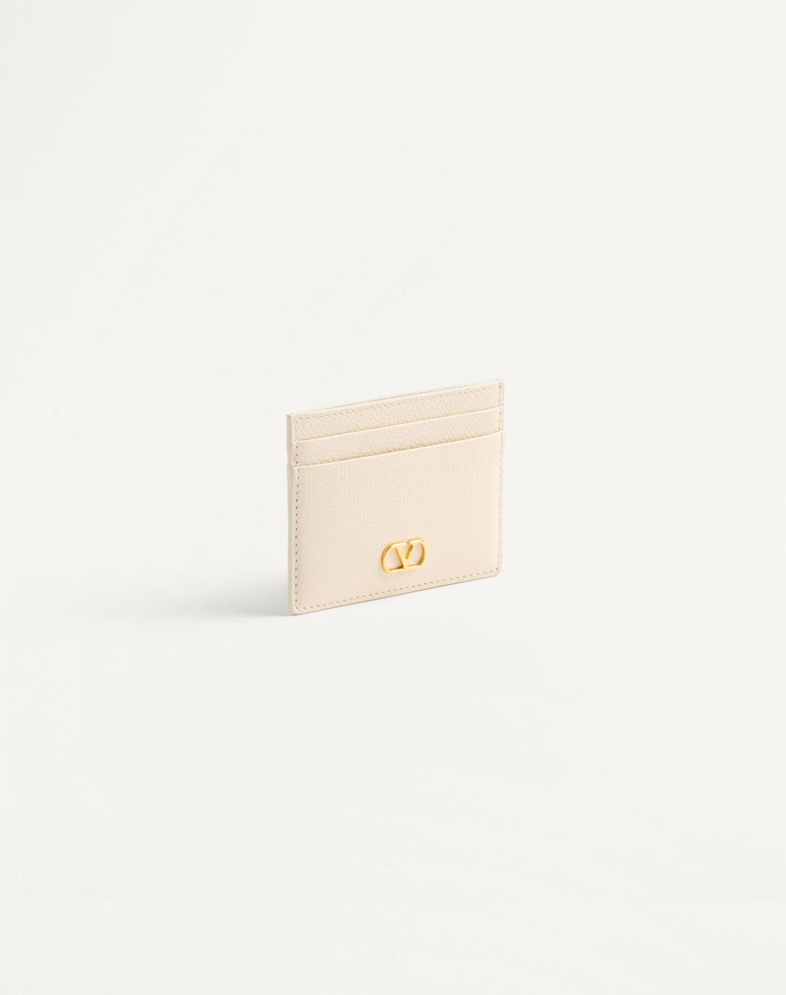 Vlogo Signature Grainy Calfskin Card Holder Product Image