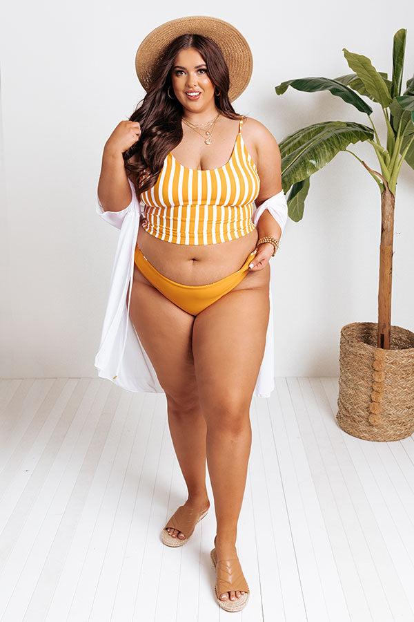Secret Beach Reversible Bikini Bottoms in Marigold Curves Product Image