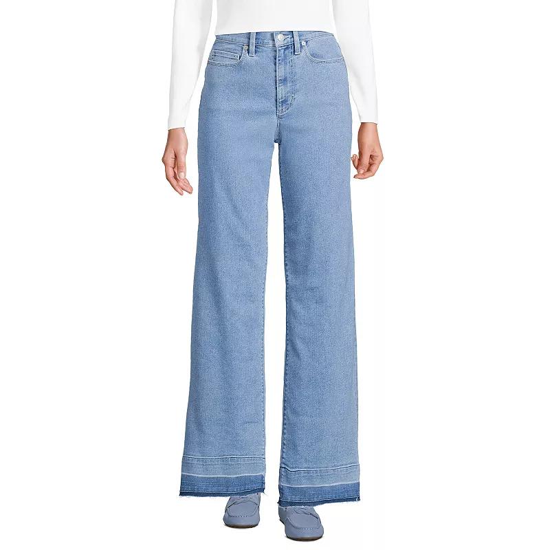 Women's Lands' End High-Rise Wide Leg Jeans,  Product Image