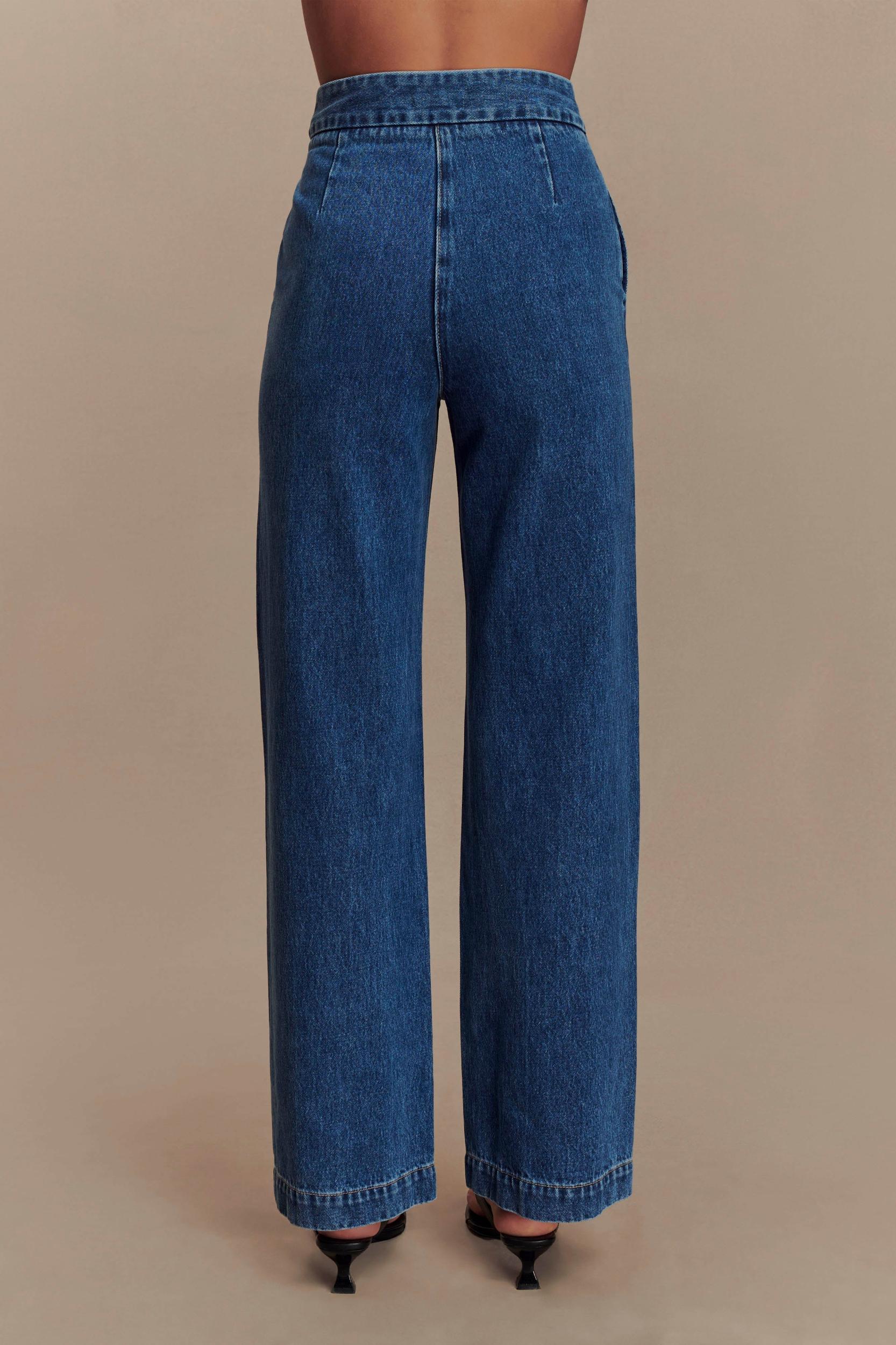 Rayne Wide Leg Denim Jeans - 90'S Blue Product Image