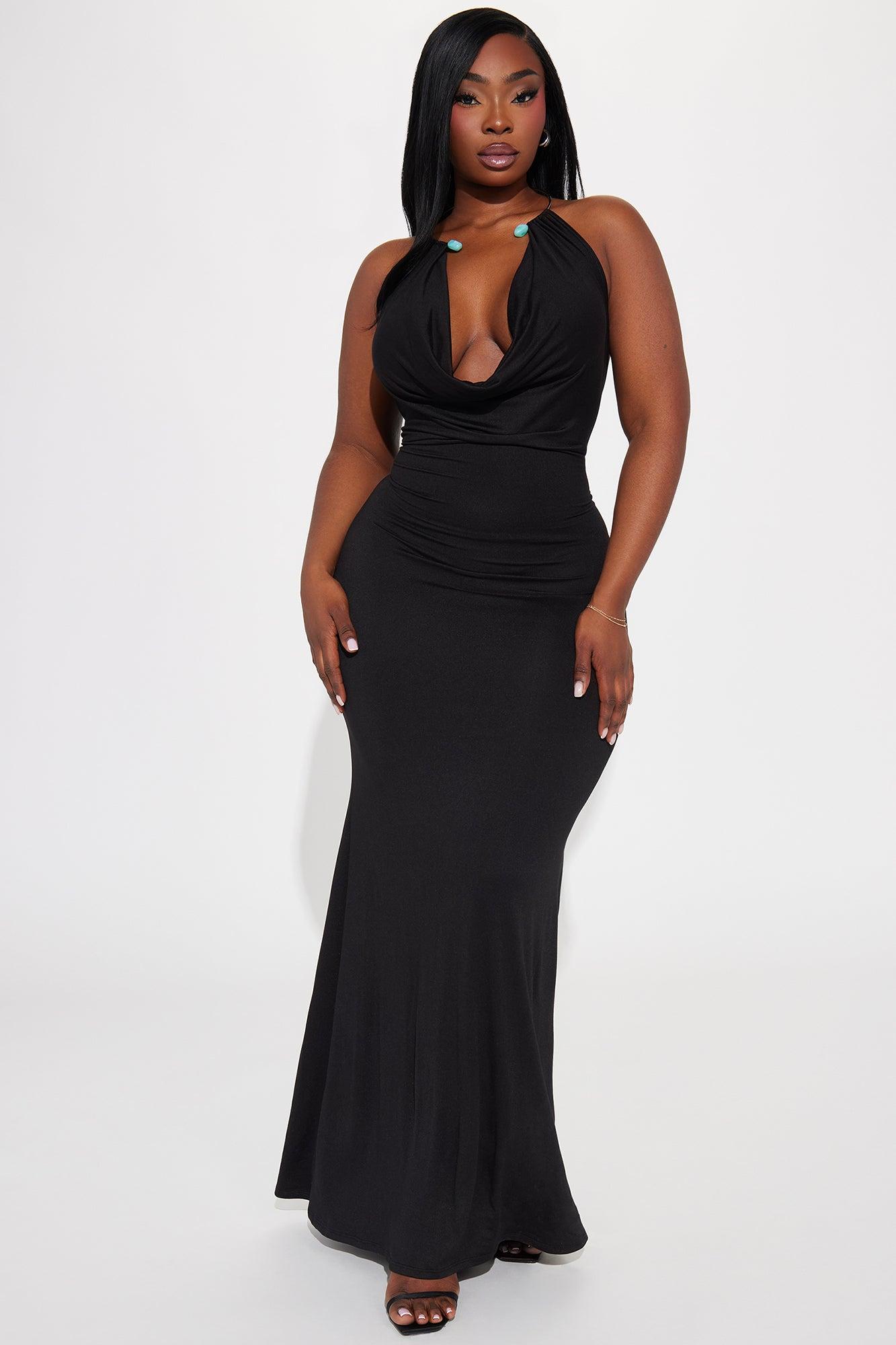 Clarissa Backless Maxi Dress - Black Product Image