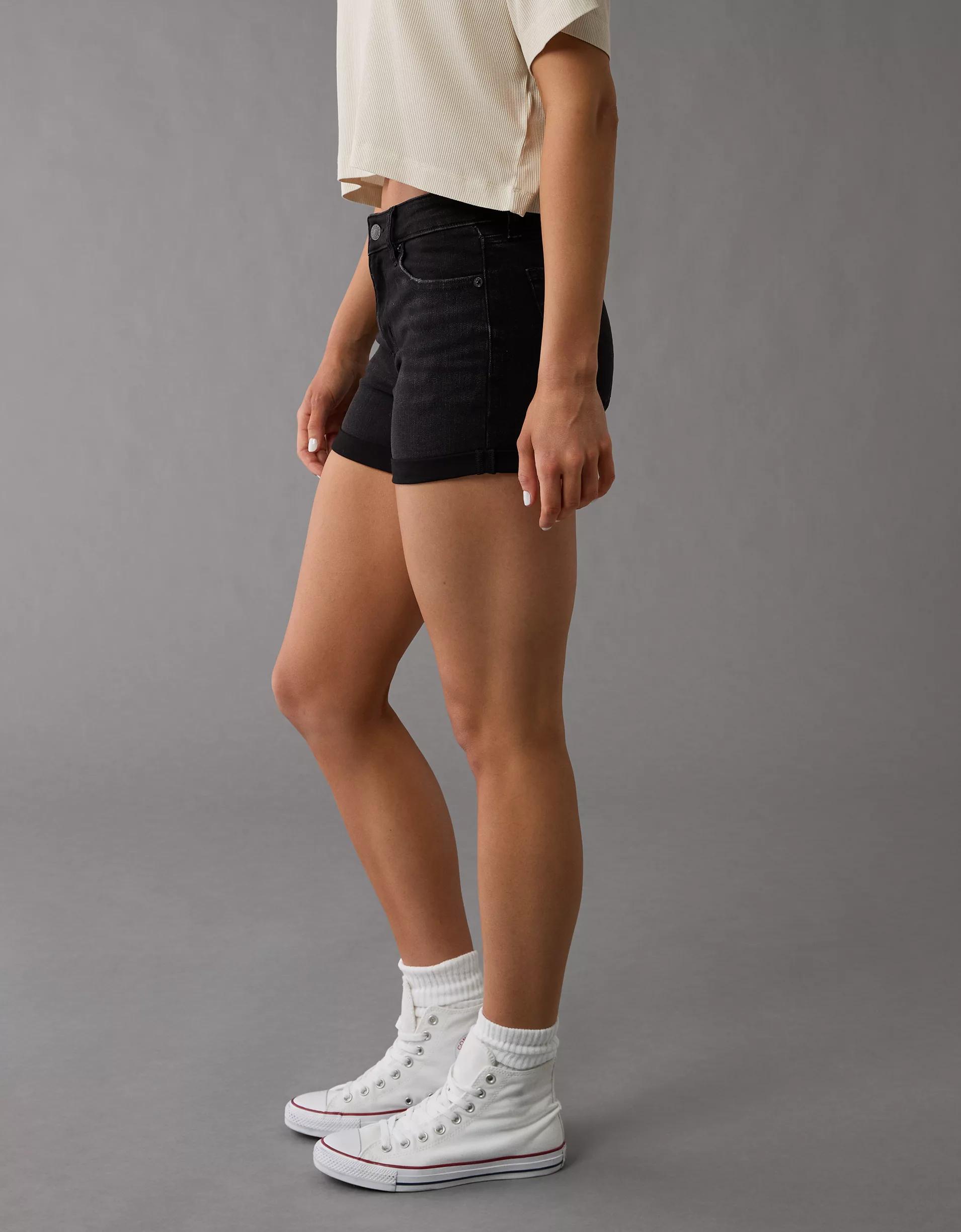 AE Next Level Low-Rise Denim Midi Short Product Image