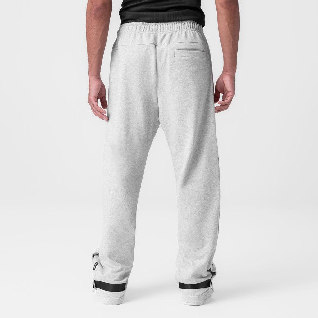 0998. Herringbone Terry Snap Button Sweats - Heather Grey Product Image