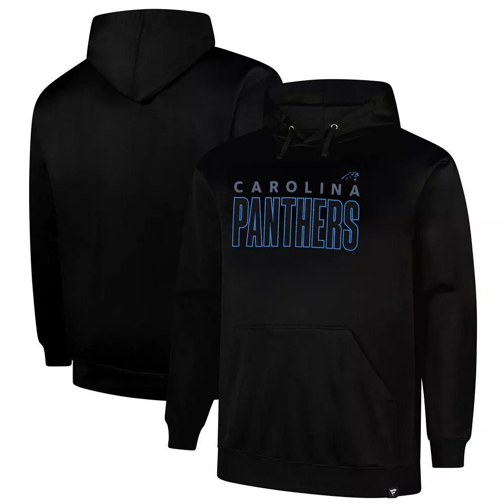 Men's Fanatics  Black Carolina Panthers Big & Tall Fleece Pullover Hoodie, Size: 3XB Product Image