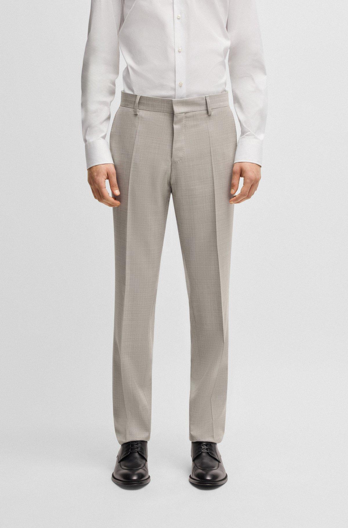 Slim-fit suit in patterned wool Product Image