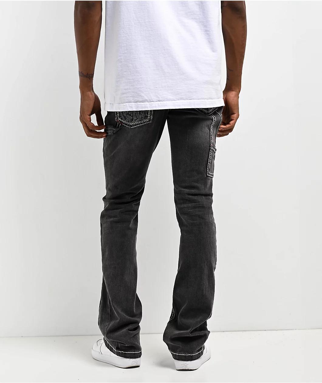 Ninth Hall Stacked Flare Grey Denim Jeans Product Image