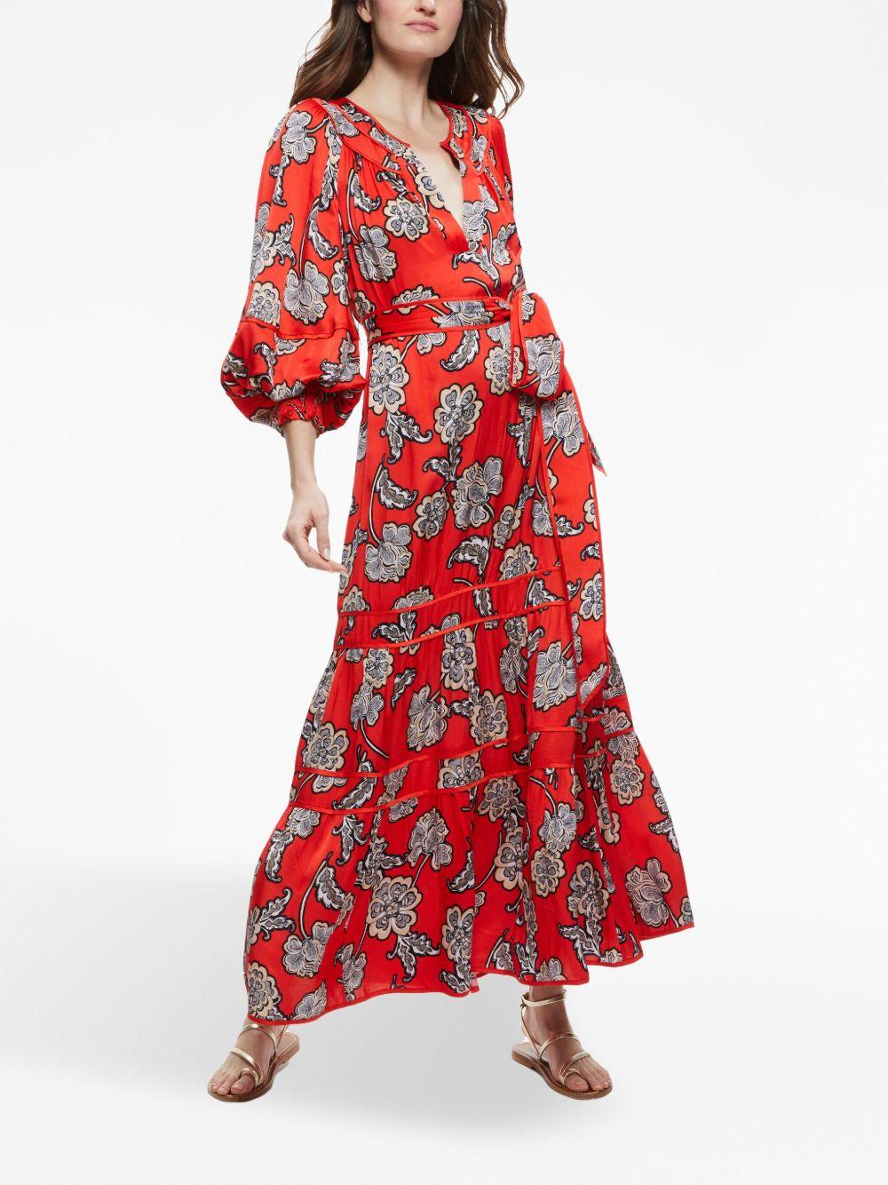 Lyla floral-print midi dress Product Image