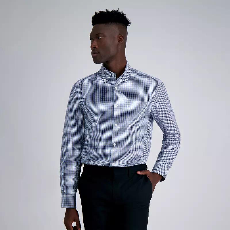Men's Haggar® Premium Comfort Classic Fit Button Down Collar Dress Shirt,  Product Image