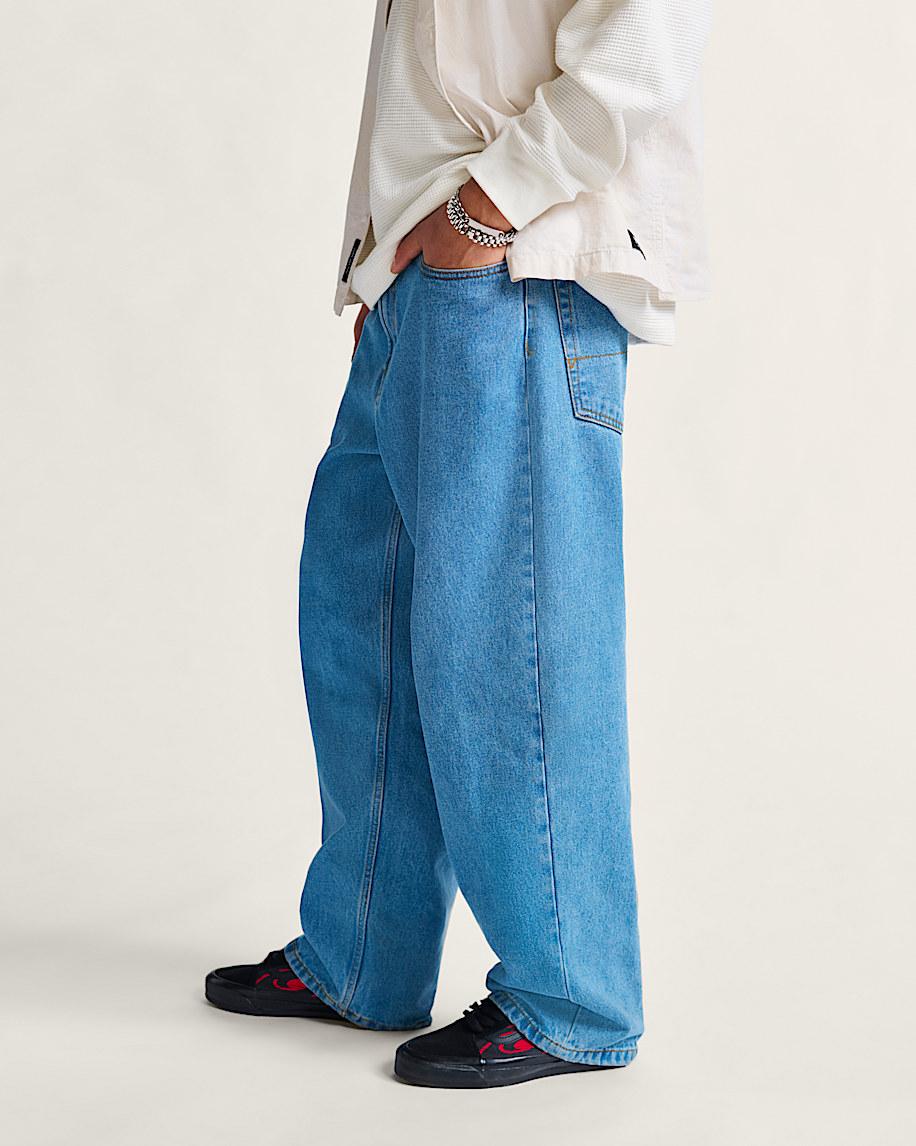 Check-5 Baggy Denim Pants in Stonewash Blue| Vans US Product Image