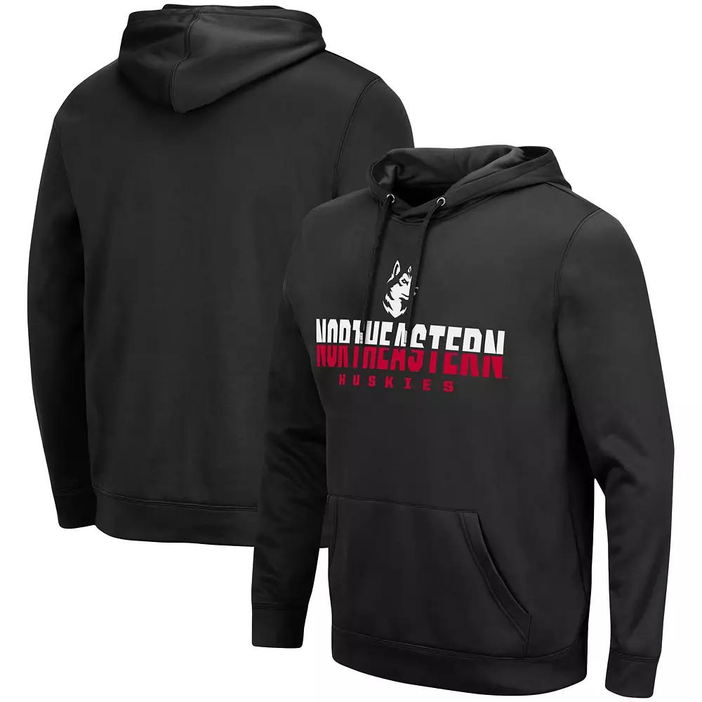 Men's Colosseum Black Stanford Cardinal Blackout 3.0 Pullover Hoodie,  Product Image