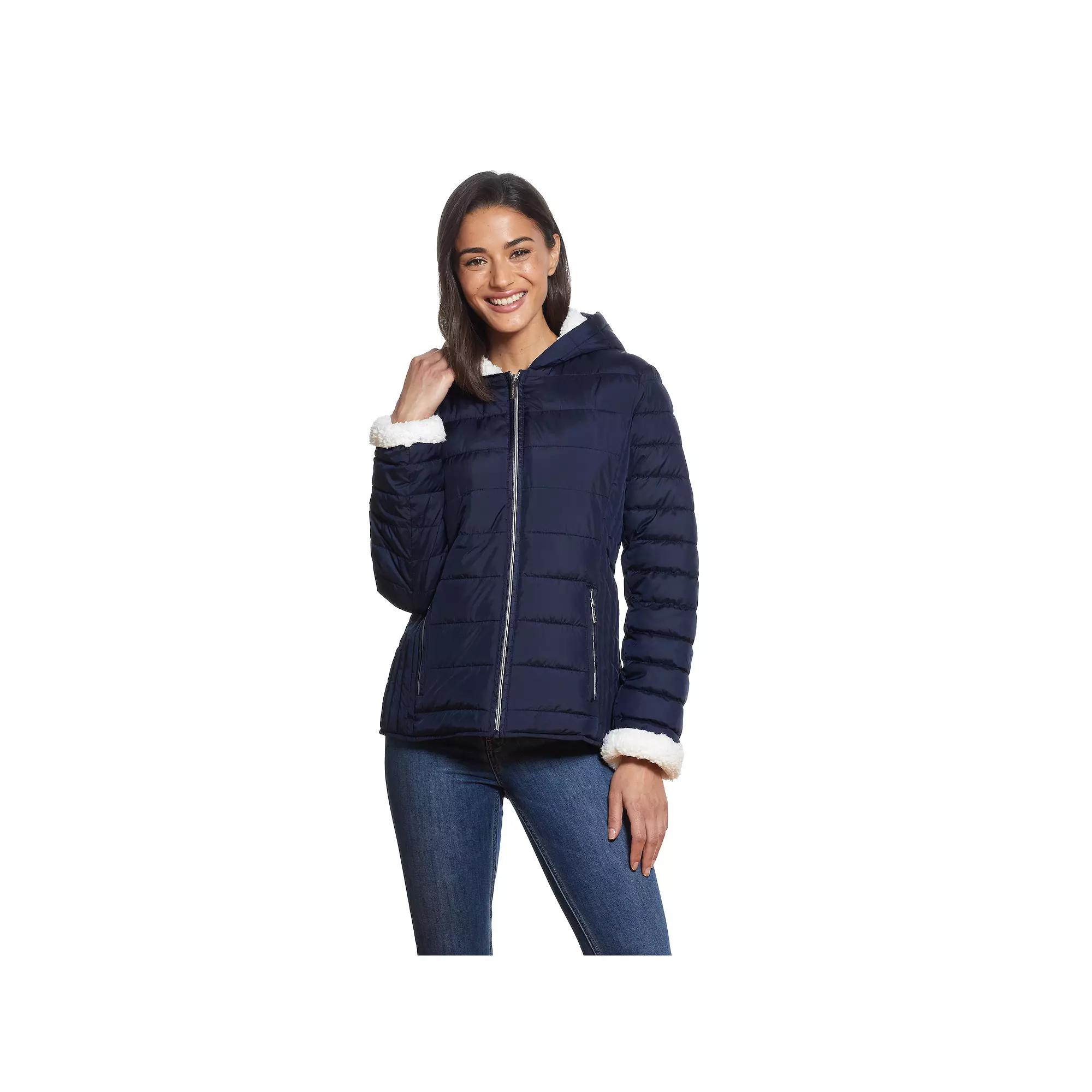 Women's Weathercast Hood Sherpa-Lined Puffer Jacket, Size: XL, Coriander Product Image