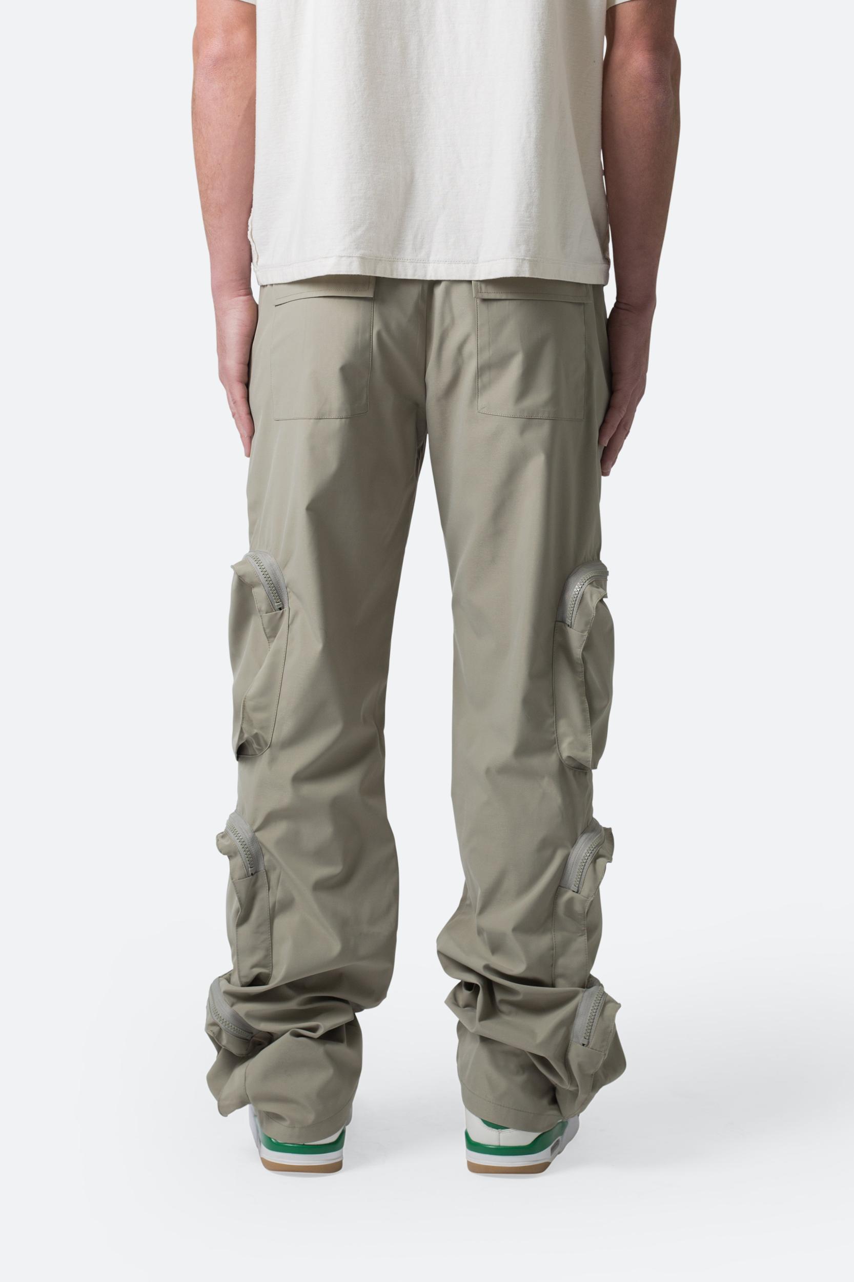 Multi Pocket Drawcord Pants - Olive Product Image