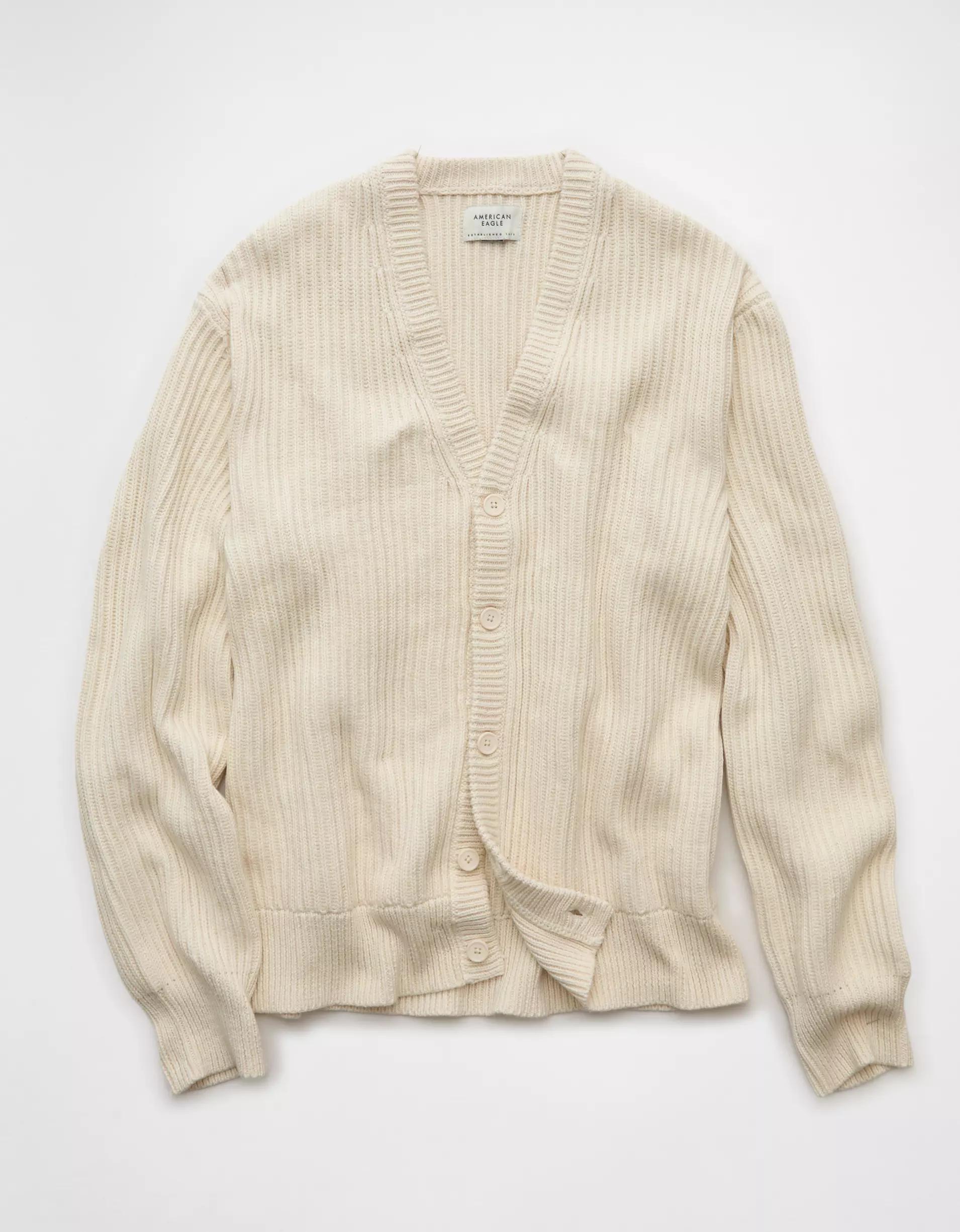 AE Washed Shaker Cardigan Product Image
