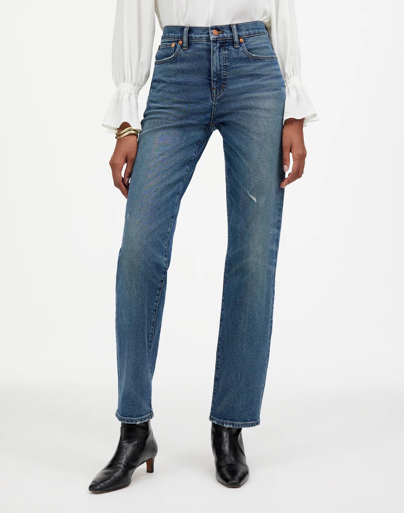 Madewell x Kaihara Denim The Rail Straight Jean in Hornbook Wash Product Image