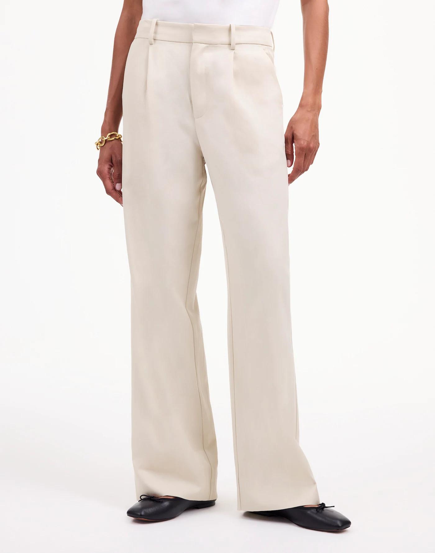 Petite Slouchy Straight Pants in Drapey Twill Product Image