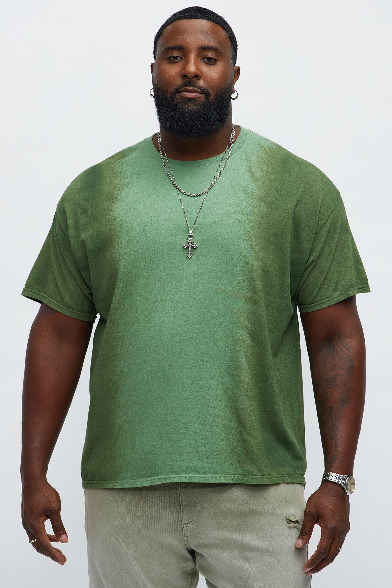 Gradient Wash Tee - Green Male Product Image