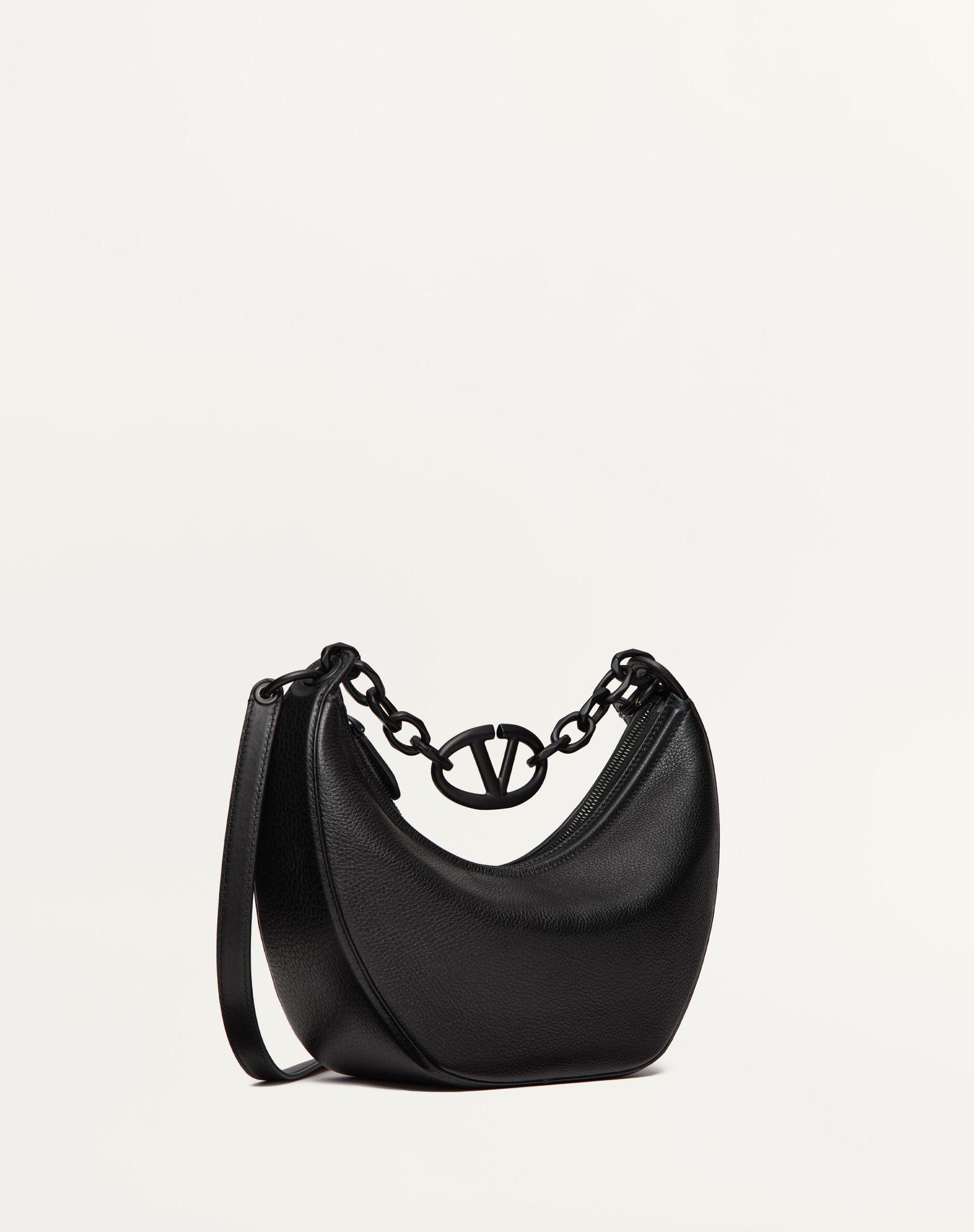 Vlogo Moon Small Hobo Bag In Grainy Calfskin With Chain Product Image