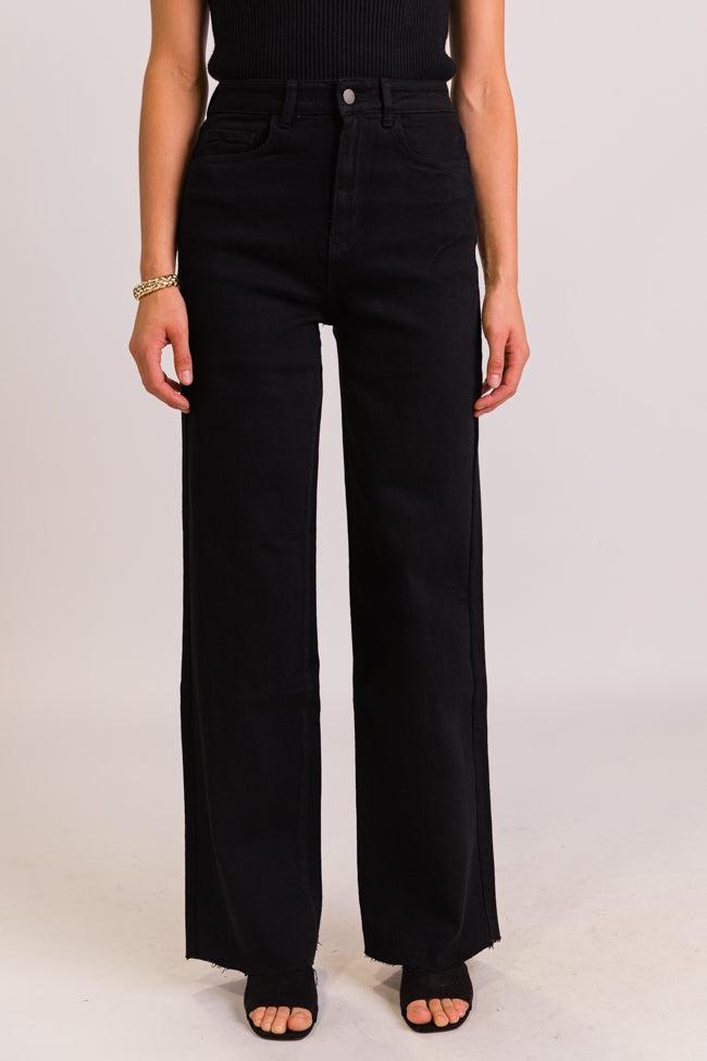 Kelsea Black Wash Wide Leg Tall Jeans FINAL SALE Product Image