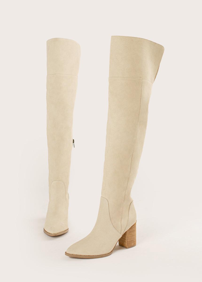 Nyra Slouch Boot in Ivory Female Product Image