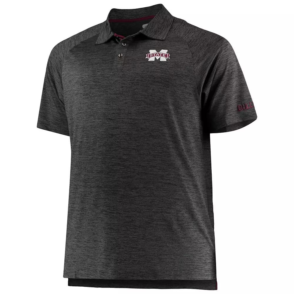 Men's Colosseum Black Mississippi State Bulldogs Big & Tall Down Swing Polo,  Product Image