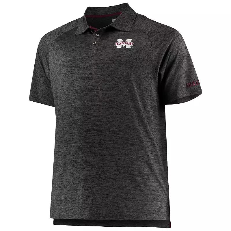 Men's Colosseum Black Mississippi State Bulldogs Big & Tall Down Swing Polo,  Product Image