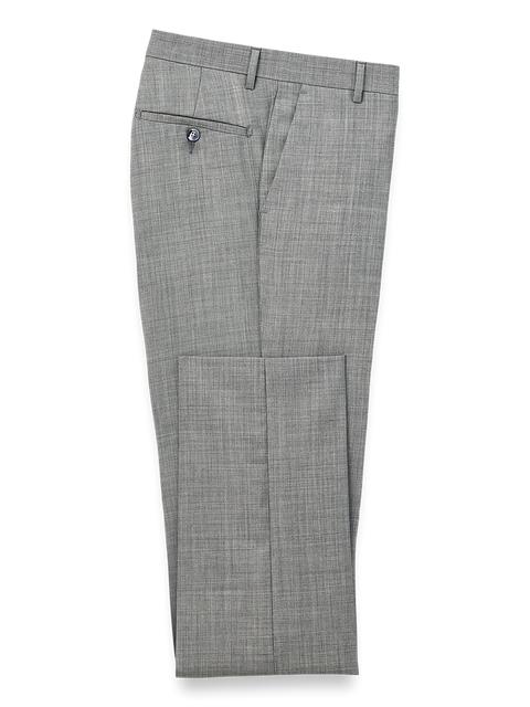 Wool Sharkskin Pants - Grey Product Image