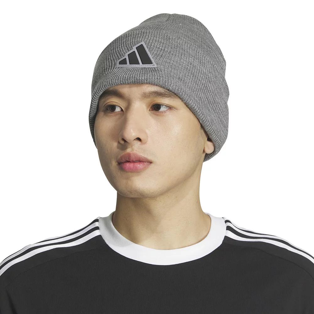 Men's adidas Postseason Foldover Beanie, Red Product Image