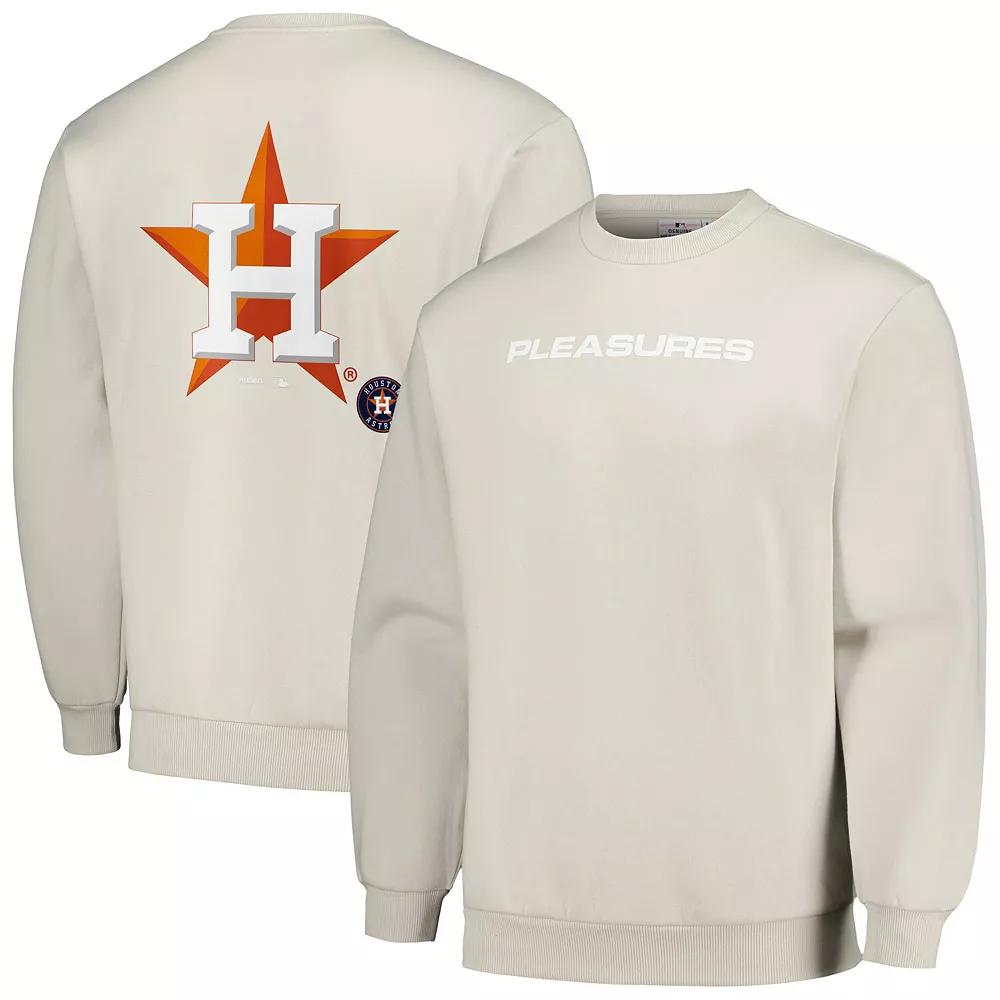 Men's PLEASURES Gray Houston Astros Ballpark Pullover Sweatshirt,  Product Image