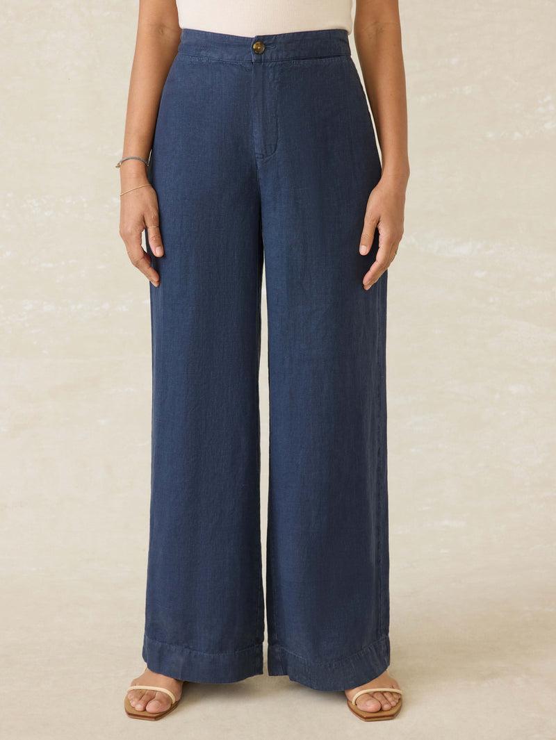 Sun Strider Linen Pant - Deep Sea Navy Product Image