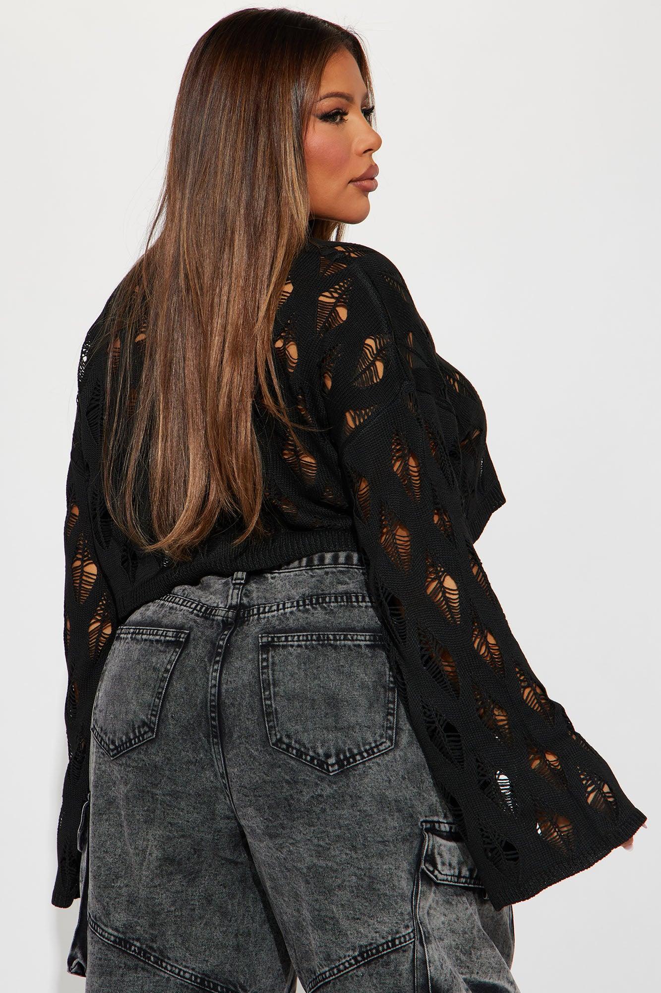 Avellino Sweater Top - Black Product Image