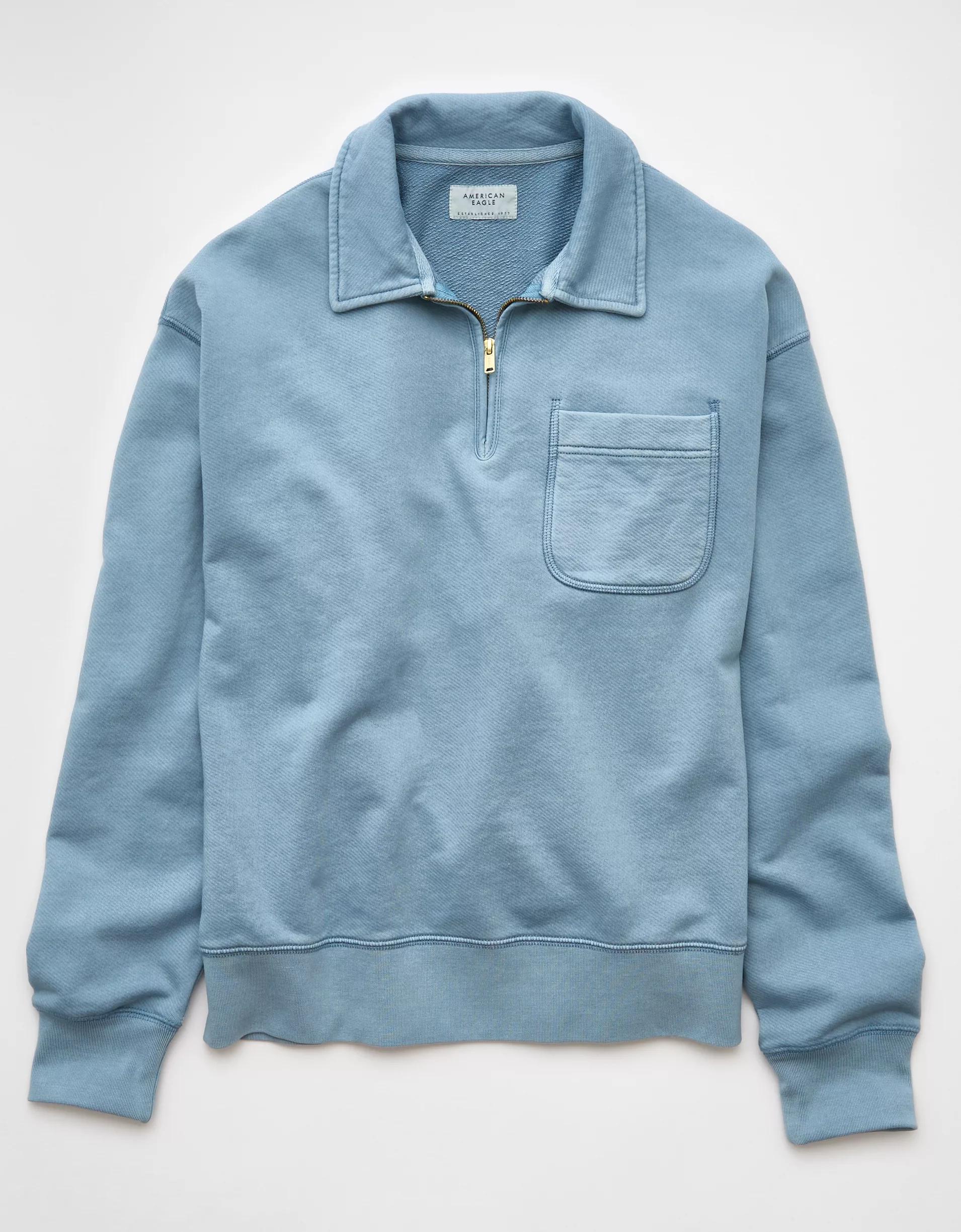 AE Quarter-Zip Polo Collar Sweatshirt Product Image