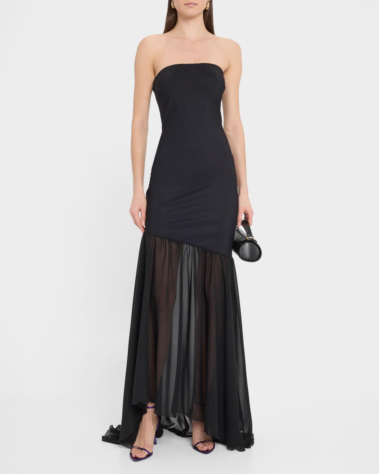 Strapless Illusion Skirt Gown Product Image