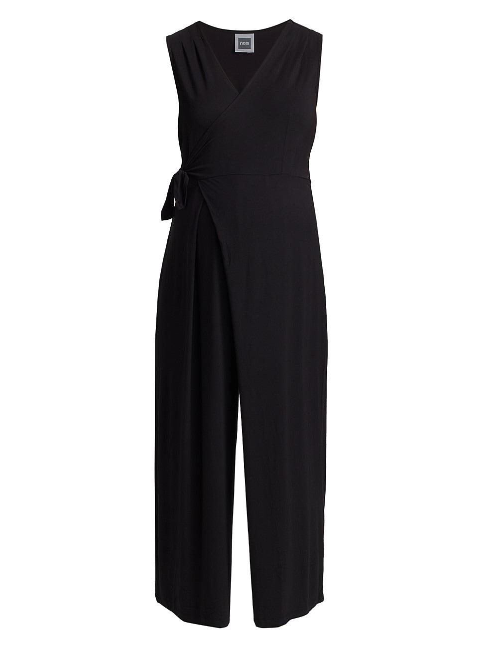 Womens Francesca Sleeveless Wide-Leg Maternity Wrap Jumpsuit Product Image