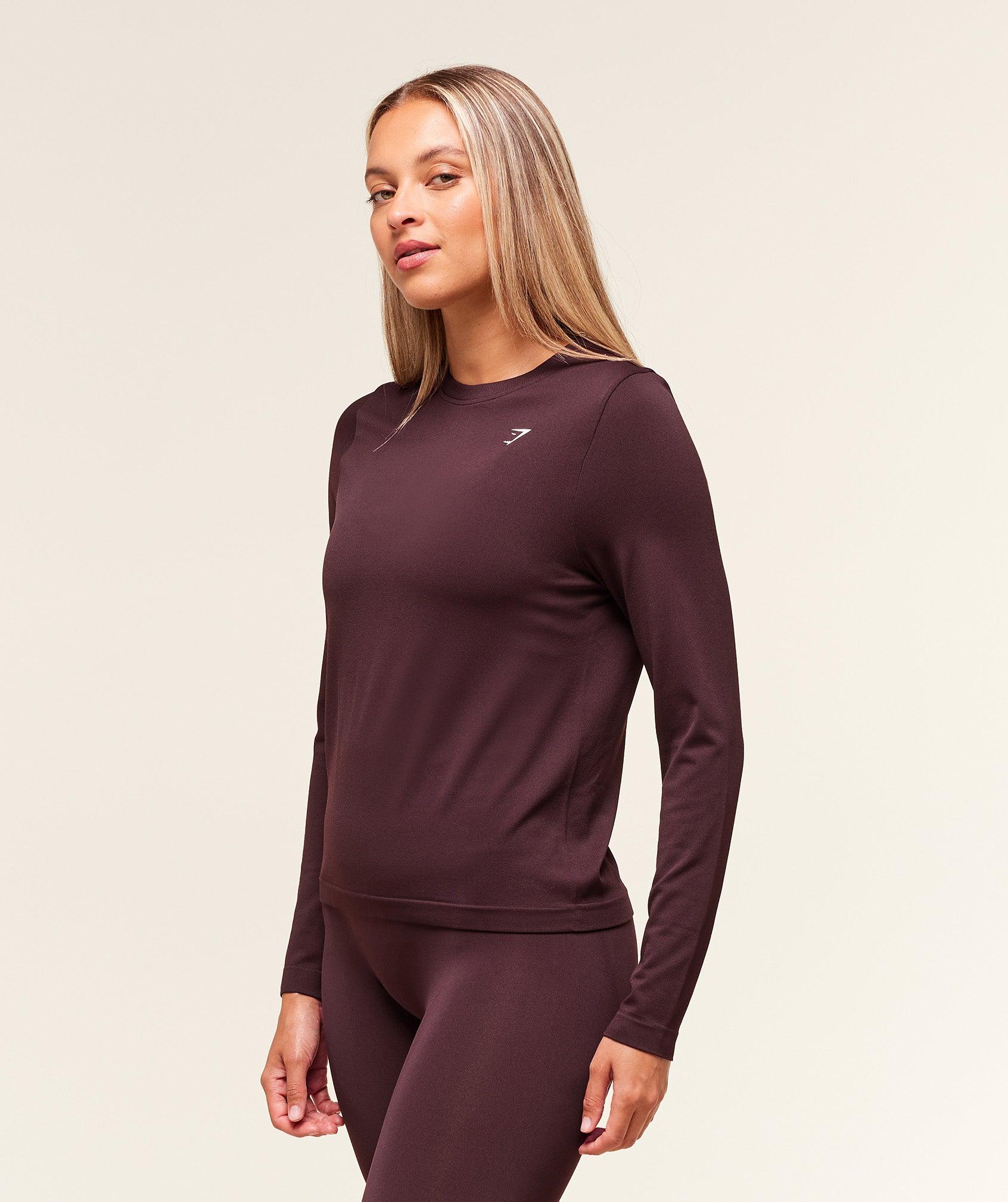 Gymshark Everyday Seamless Long Sleeve Top - Cherry Purple Female Product Image