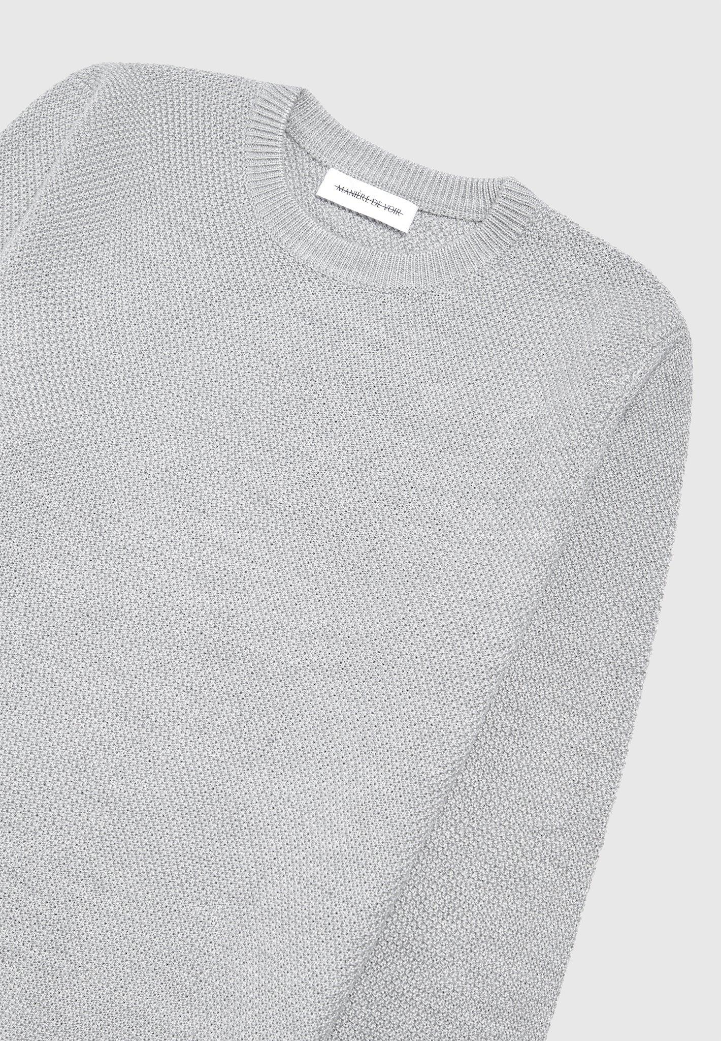 Gabin - Textured Wool Blend Jumper - Grey Male Product Image