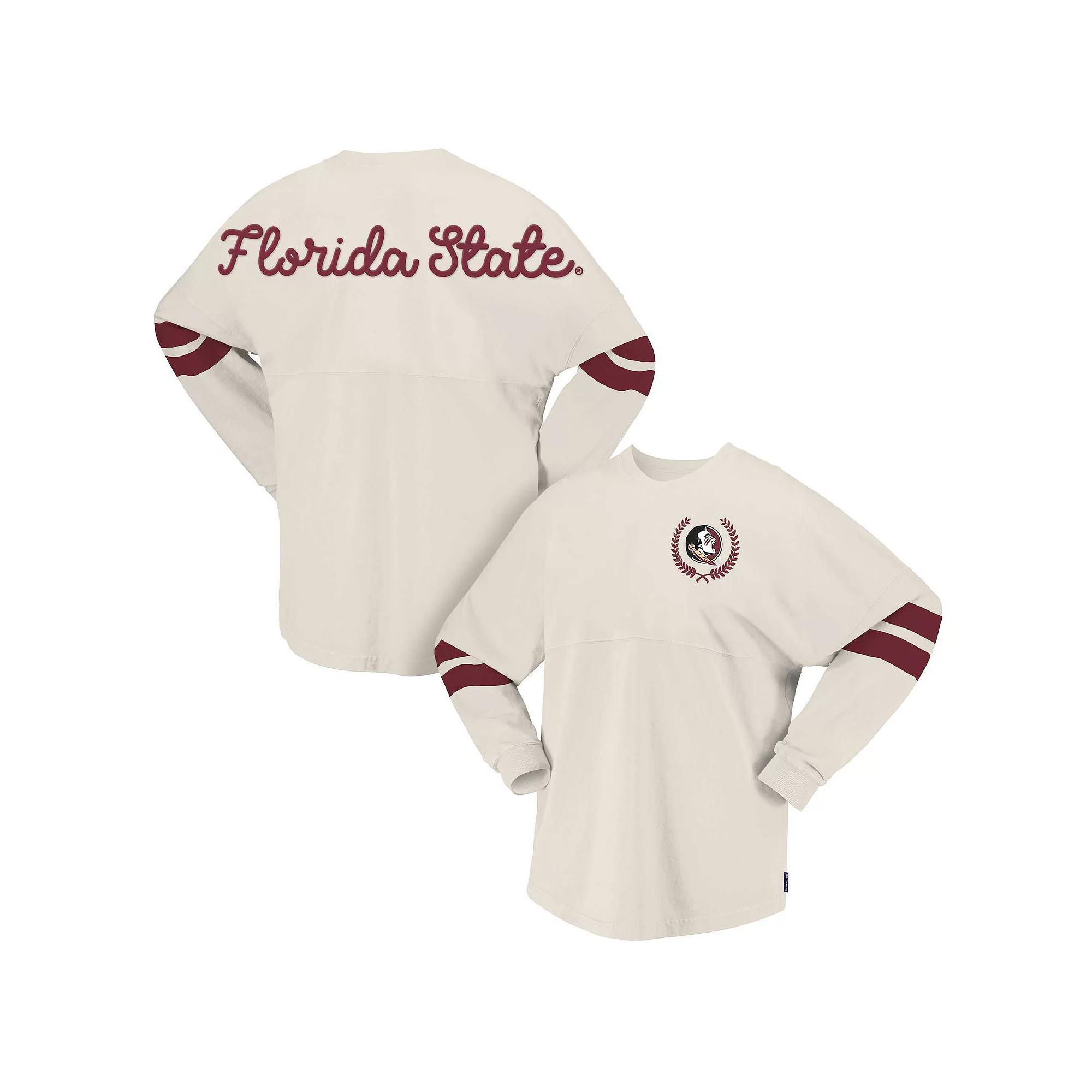 Women's Spirit Jersey Cream Florida State Seminoles Oversized T-Shirt, Size: XS, Beige Product Image