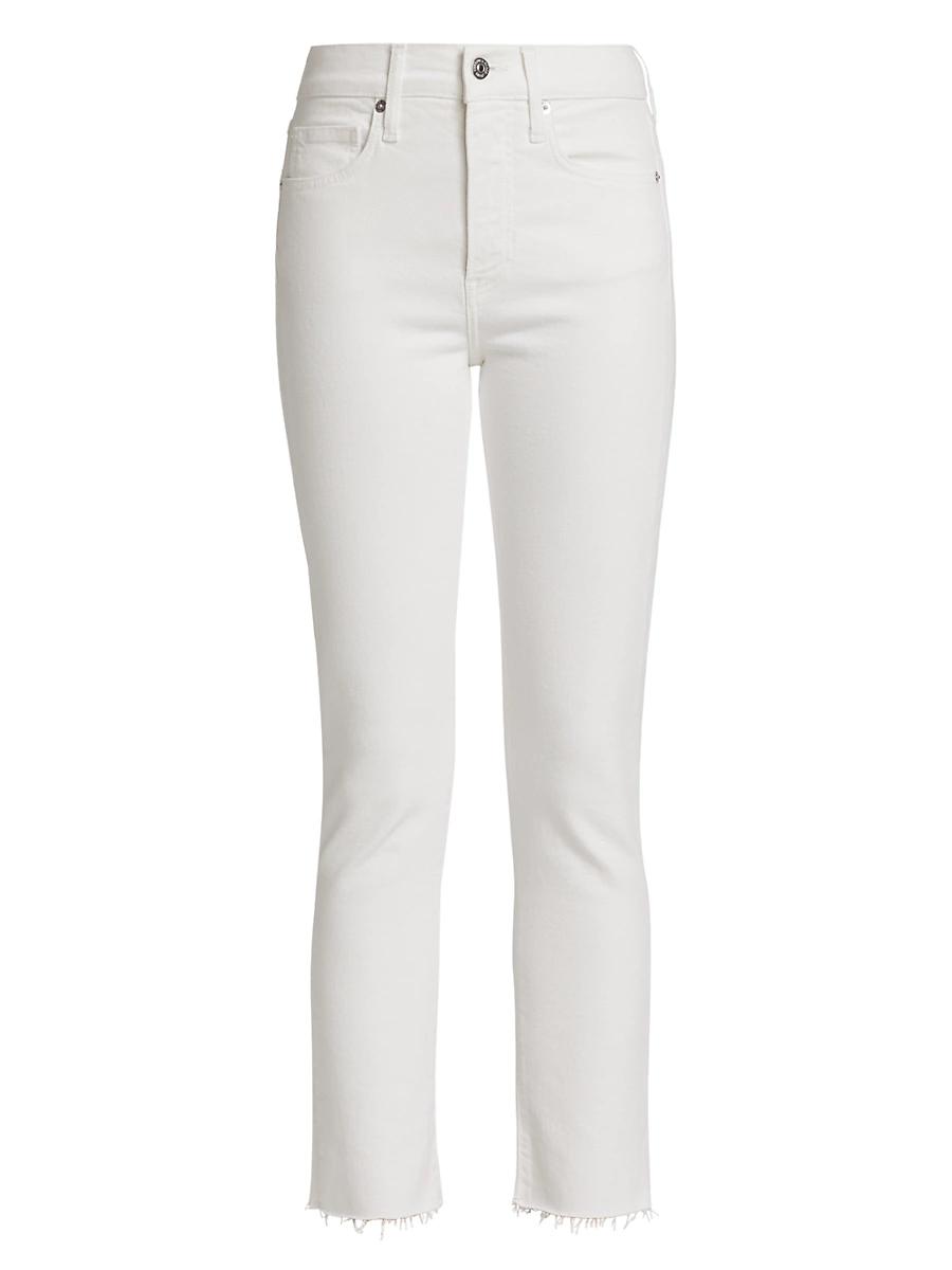 Womens Carly High-Rise Stretch Kick-Flare Crop Jeans Product Image