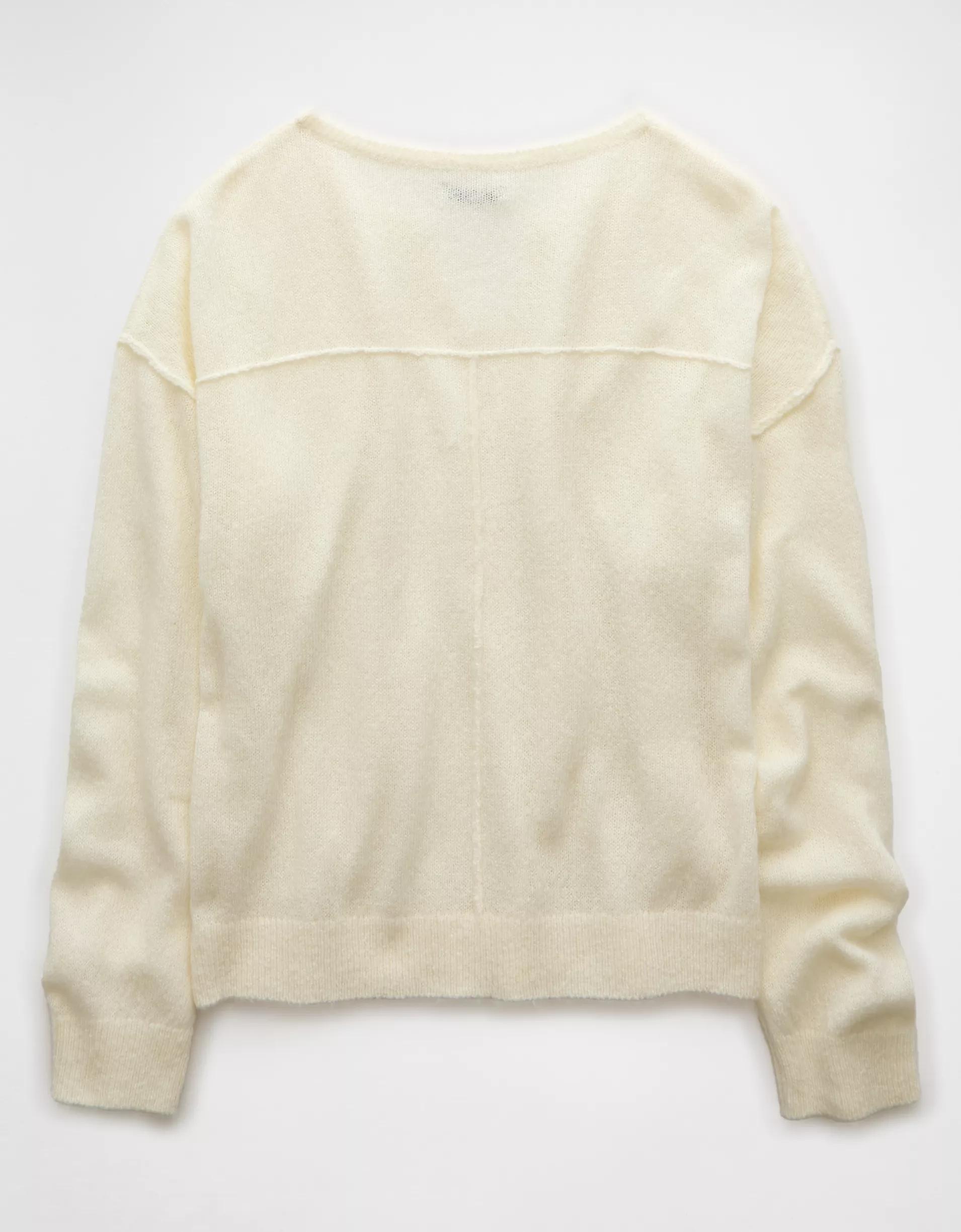 AE Whoa So Soft Notch Neck Sweater Product Image
