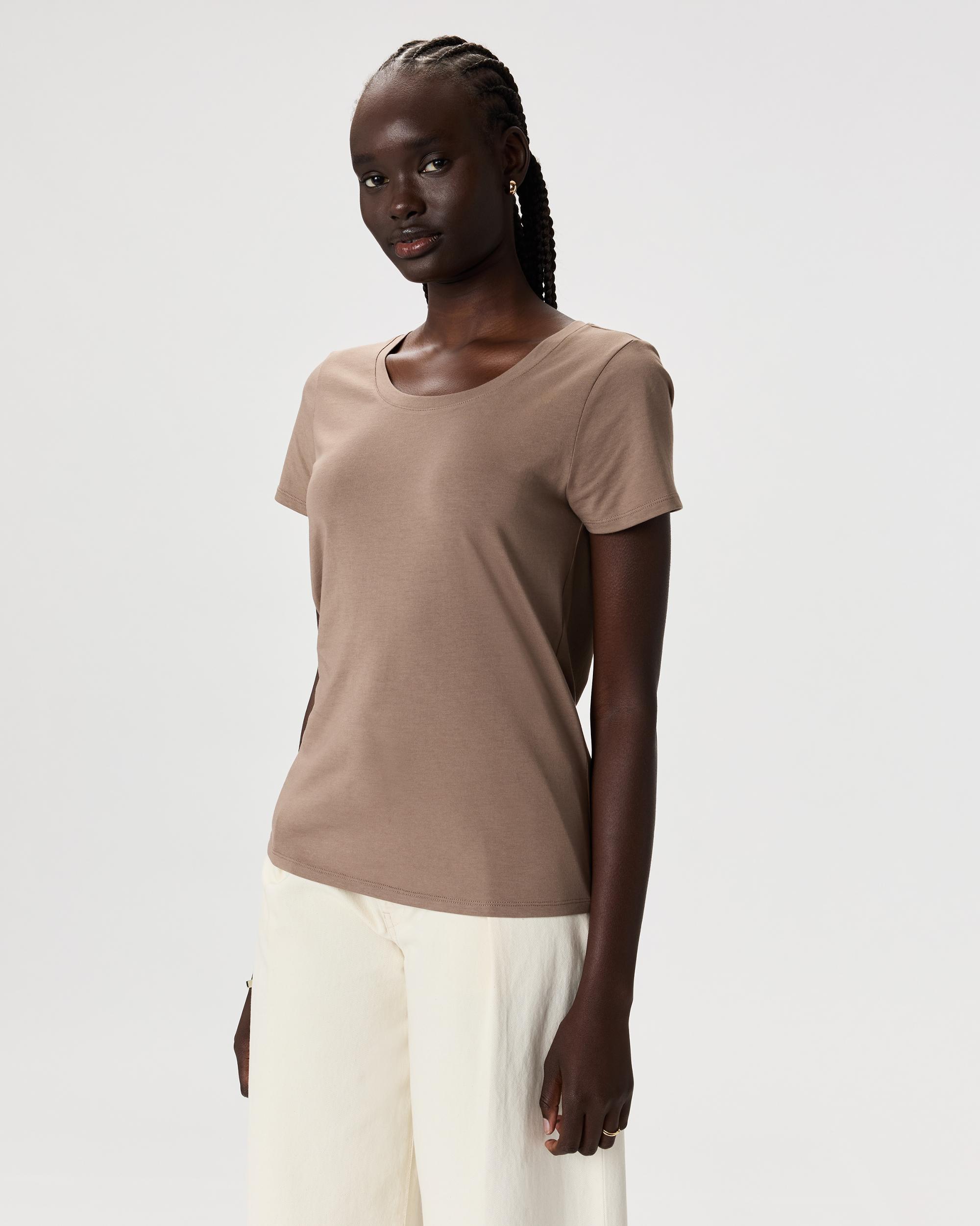 Quince | Women's Cotton Modal Scoop Neck T-Shirt Cotton/Modal Product Image